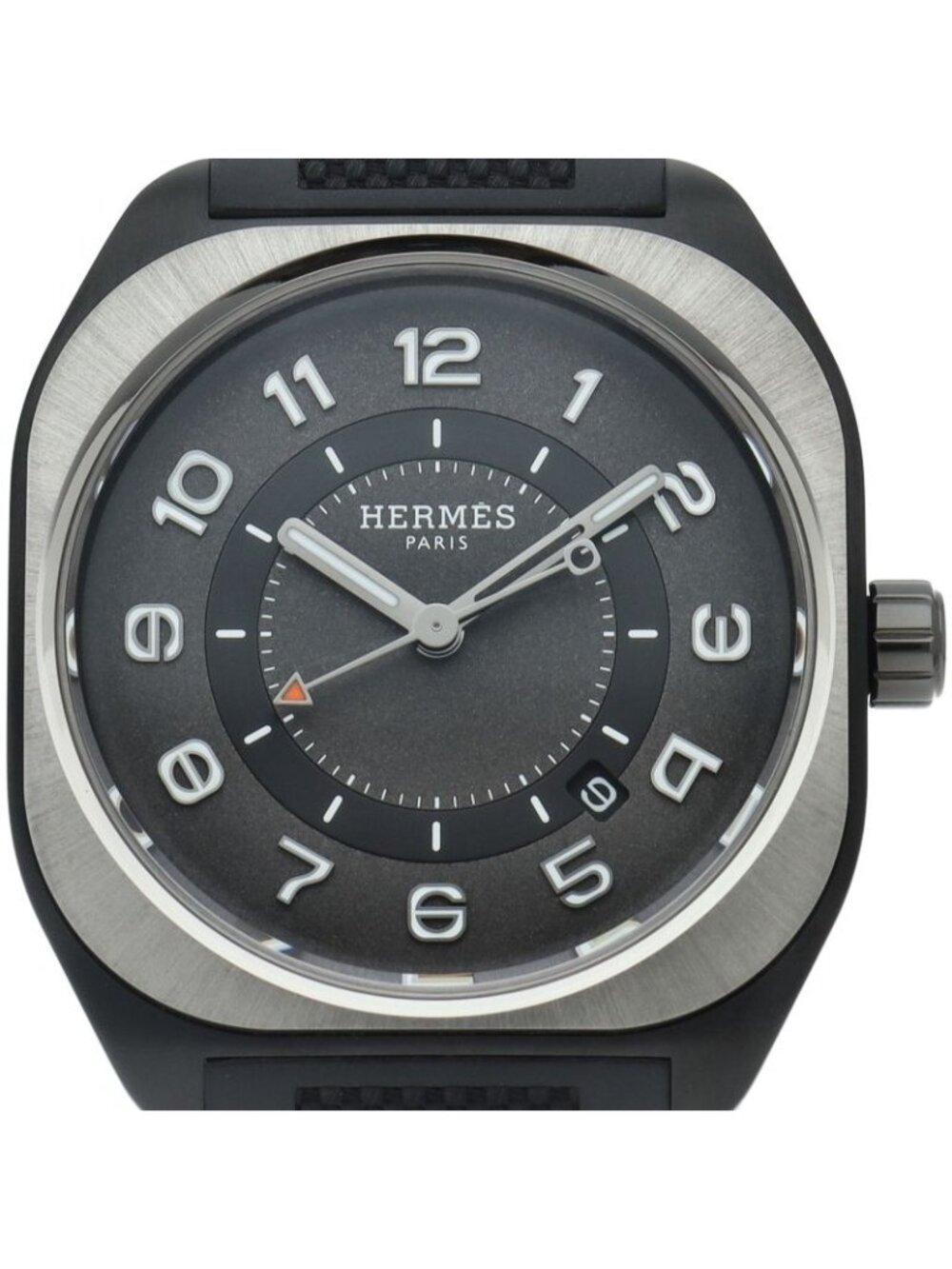 Hermes GM Watch 39 Auto Titanium Rubber